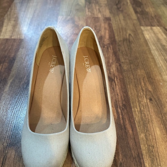 J Crew  Canvas sz8 espadrilles cream - Picture 3 of 5